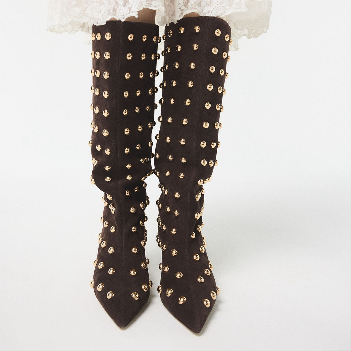 Selora in Medium Brown - Knee-high boot, Stiletto heel | Aldo