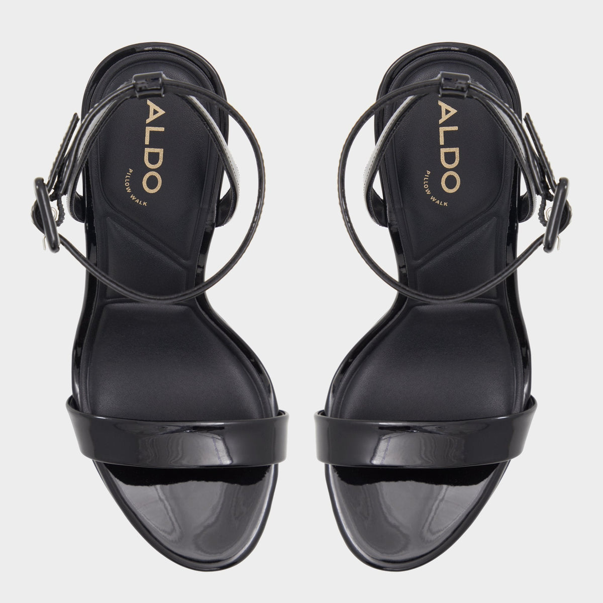 Katelina Black Women's Heeled sandals - Strappy heeled sandal, Stiletto platform | Aldo