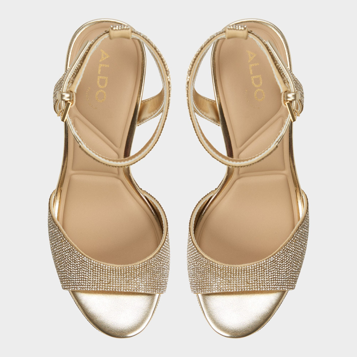 Alluring Champagne Women's Strappy sandals - Strappy heeled sandal, Platform | Aldo