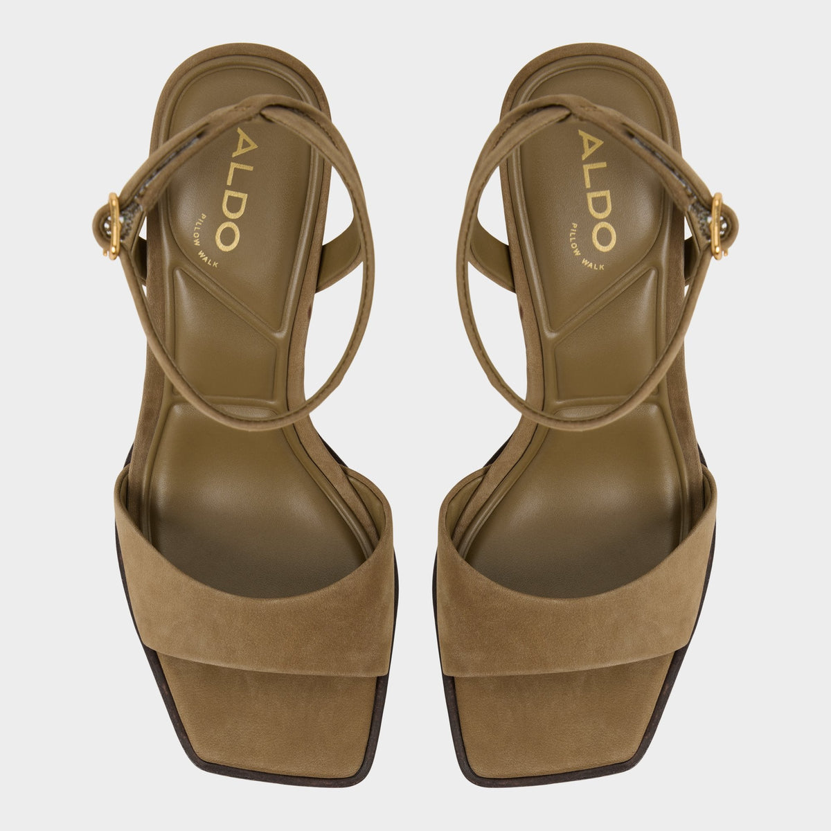 Lothon in Other Green - Strappy heeled sandal, Platform | Aldo