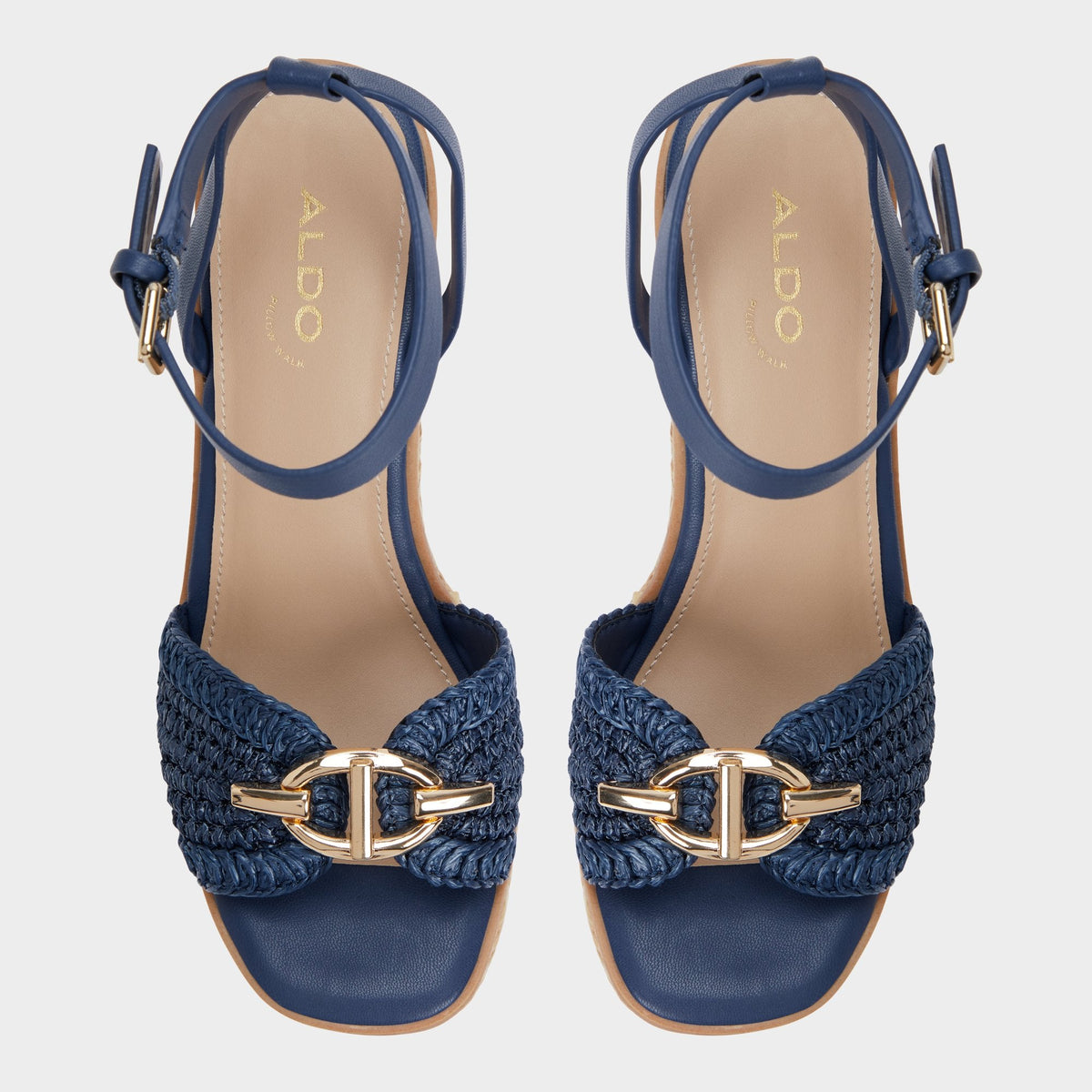 Ybylin Navy Women's Platform sandals - Wedge sandal | Aldo
