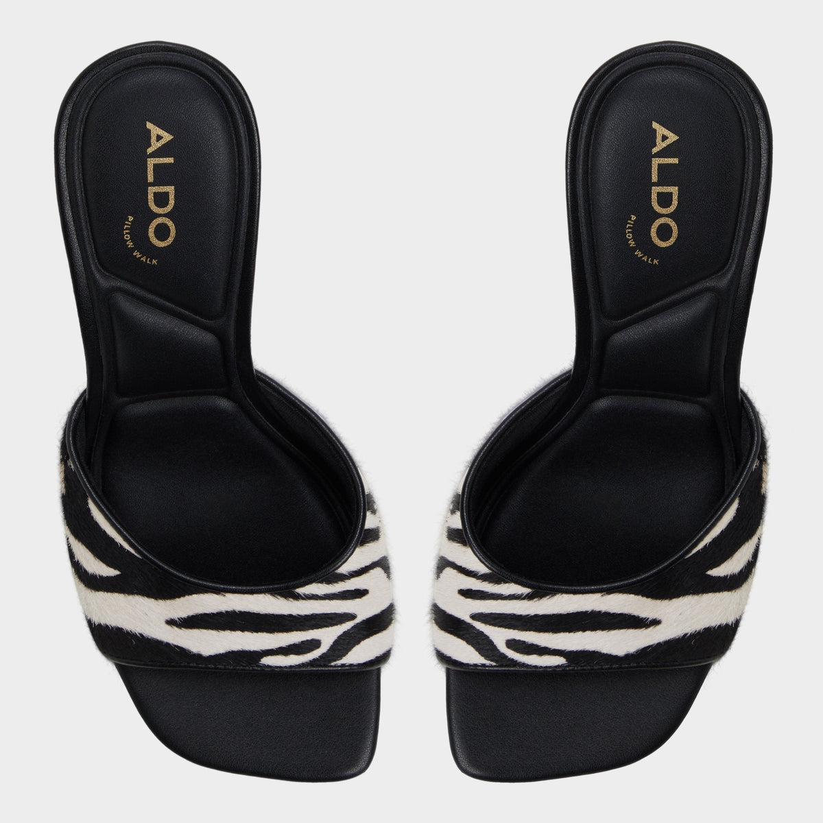 Evadalia White/Black Women's Heeled mules - Heeled mule | Aldo