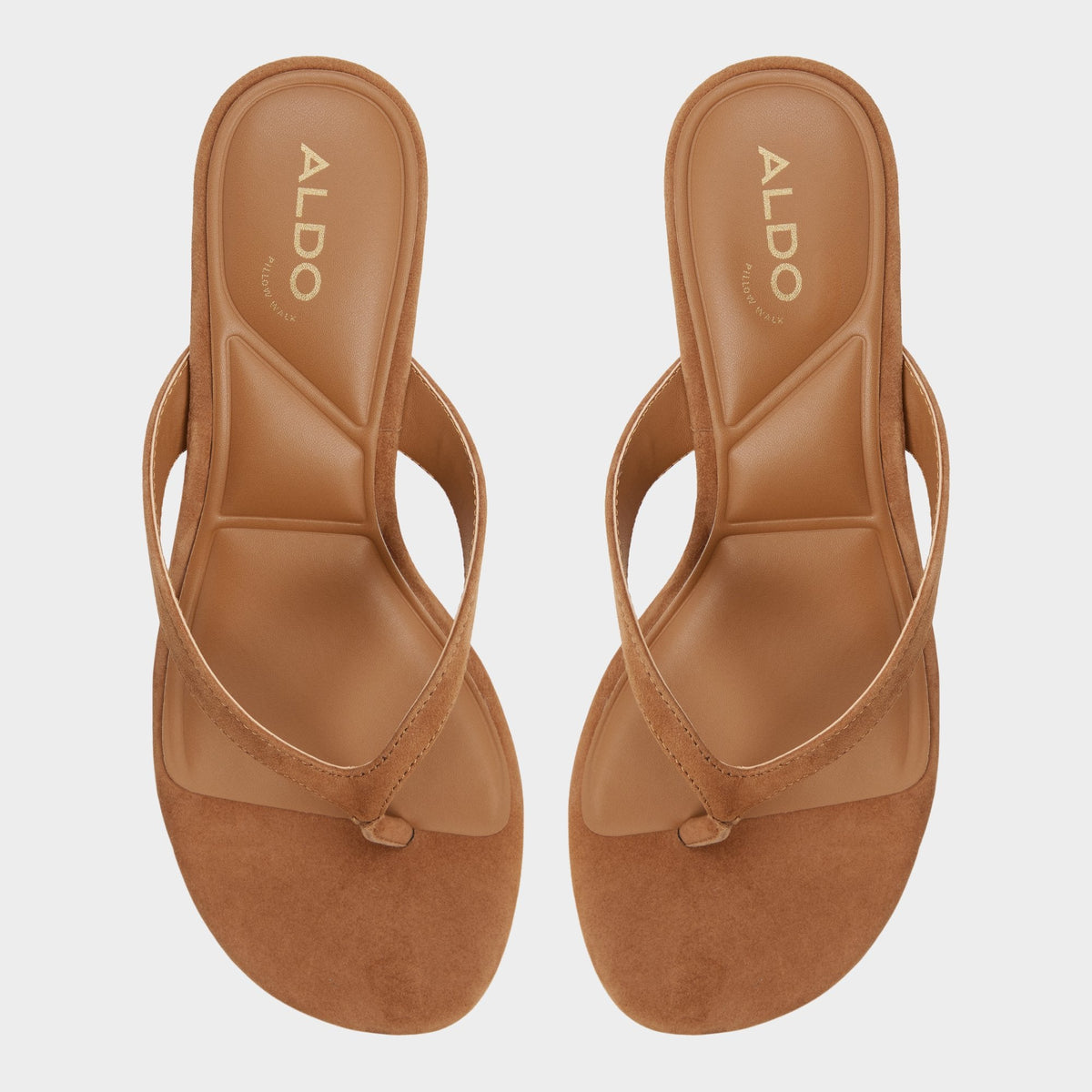Jump in Medium Brown - Heeled flip flop, Kitten heel | Aldo