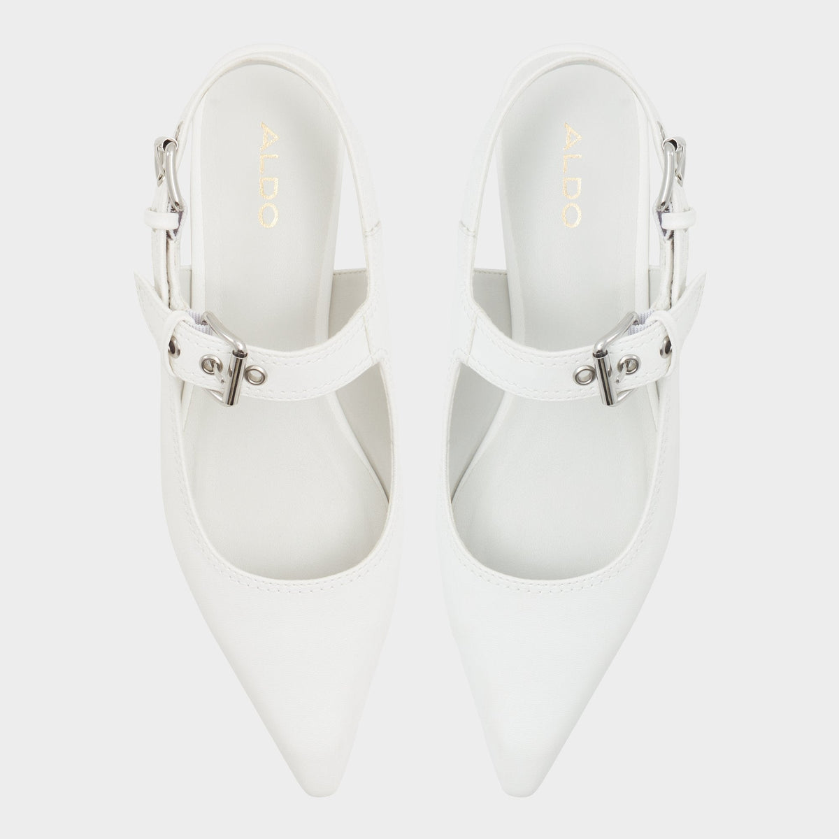 Kellya White Women's Slingbacks - Sling back high heel, Kitten heel | Aldo