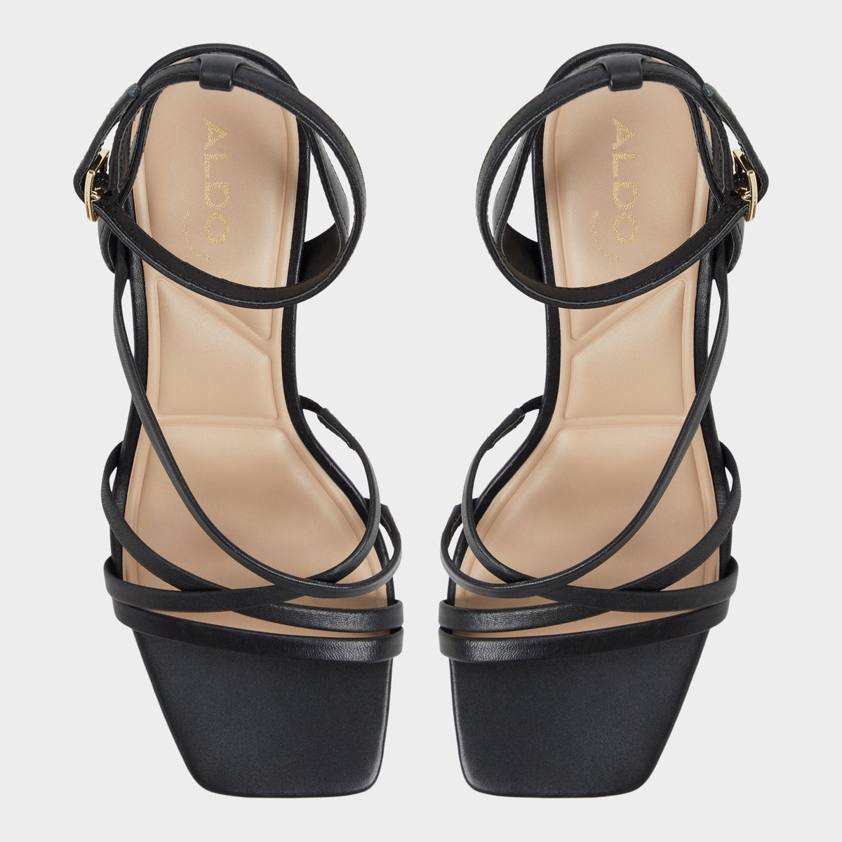 Esther Black Women's Block heels - Strappy heeled sandal, Block heel | Aldo