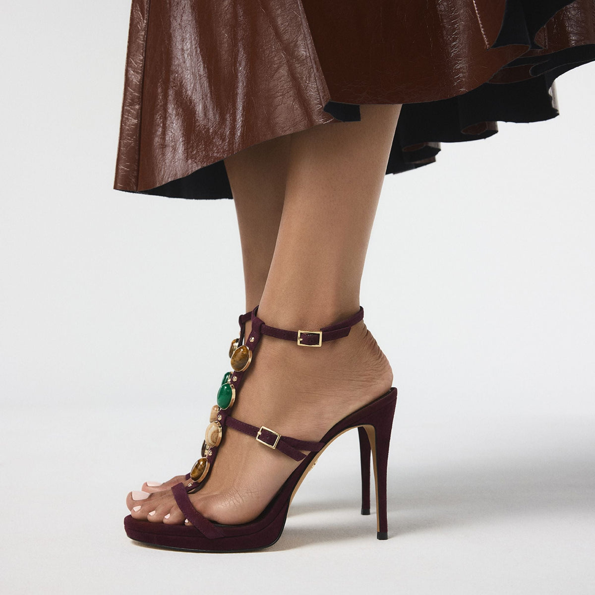 Opalia in Bordo - Strappy heeled sandal, Platform | Aldo