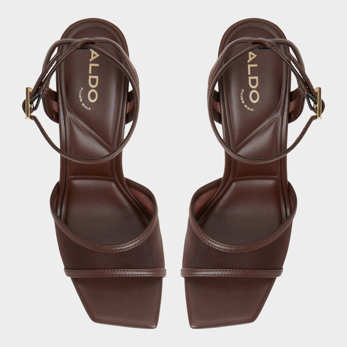 Sharra in Dark Brown - Strappy heeled sandal, Stiletto heel | Aldo
