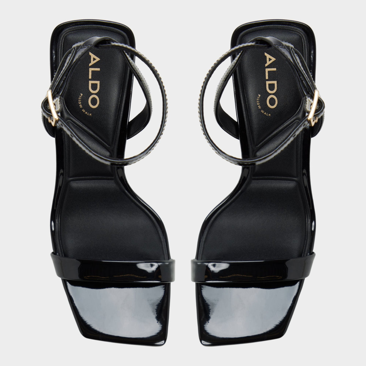 Azzira in Black - Strappy heeled sandal, Block heel | Aldo