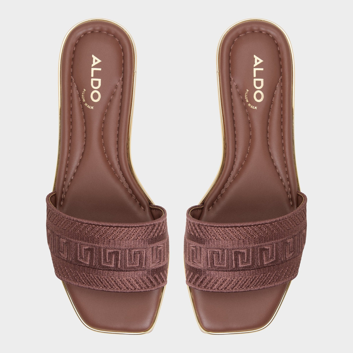 Oceania Medium Brown Women's Flats - Slide sandal | Aldo