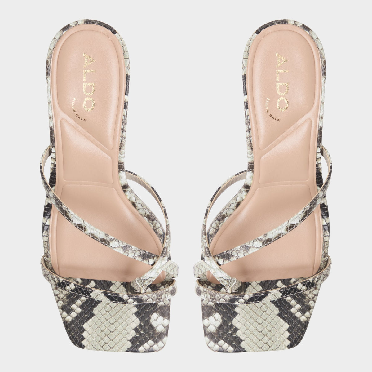 Calypsa White/Black Women's Animal Prints - Strappy heeled sandal | Aldo