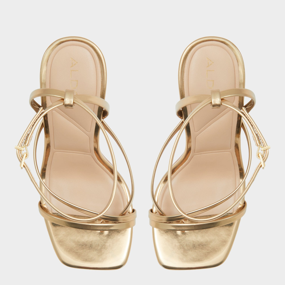 Laurader Gold Women's Block heels - Strappy heeled sandal, Block heel | Aldo