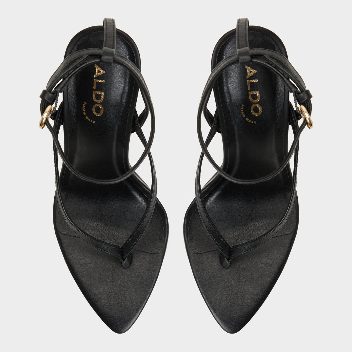 Abyfindley Black Women's Strappy sandals - Heeled flip flop, Stiletto heel | Aldo