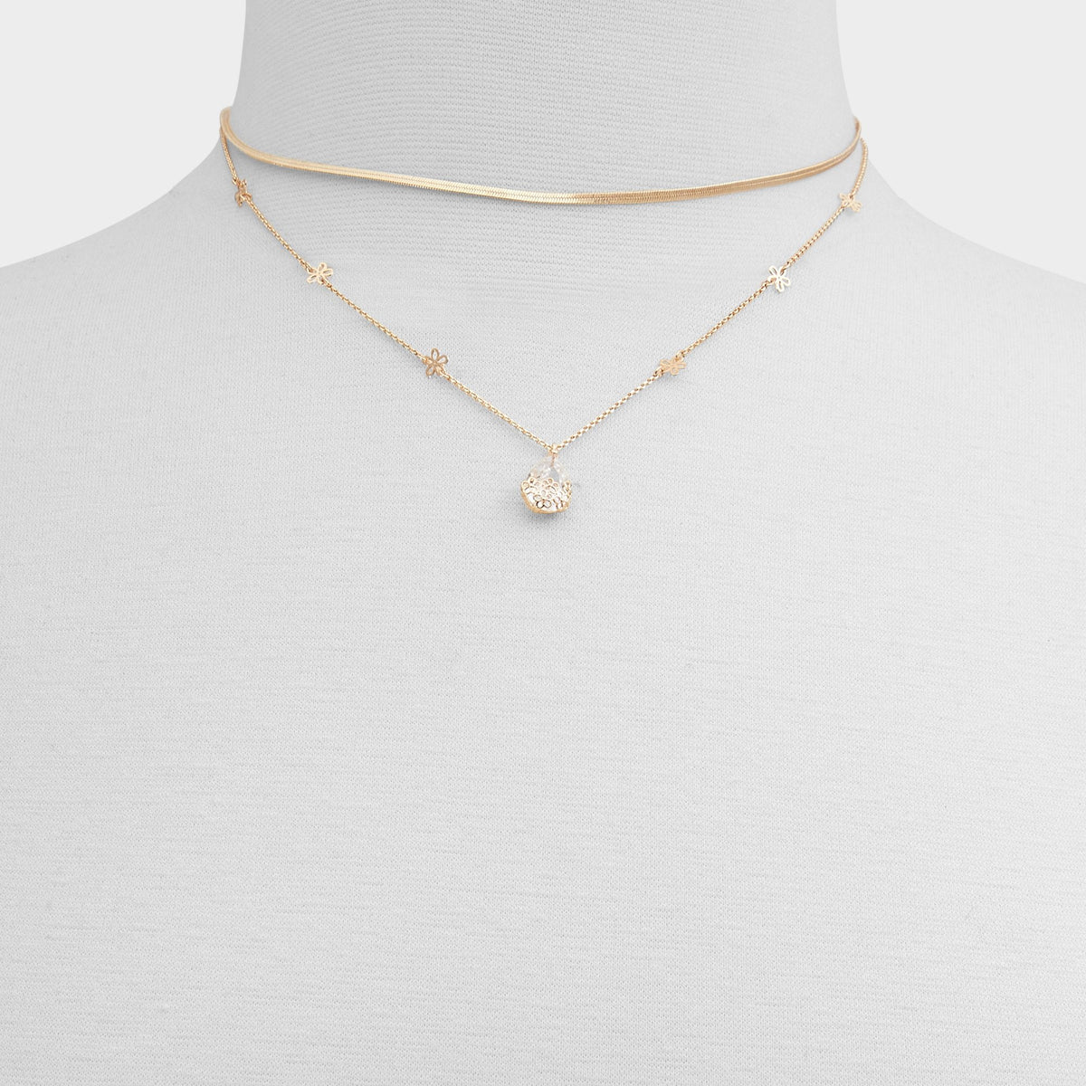 Teardrop Gold/Clear Multi Women's Necklaces - Necklace | Aldo