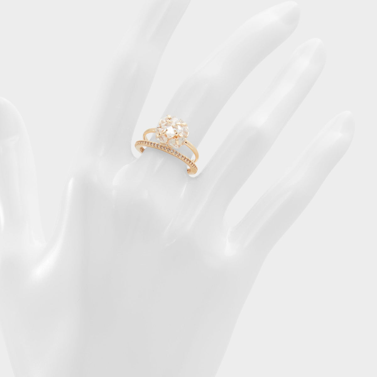 Greini Gold/Clear Multi Women's Rings - Multi-finger rings | Aldo
