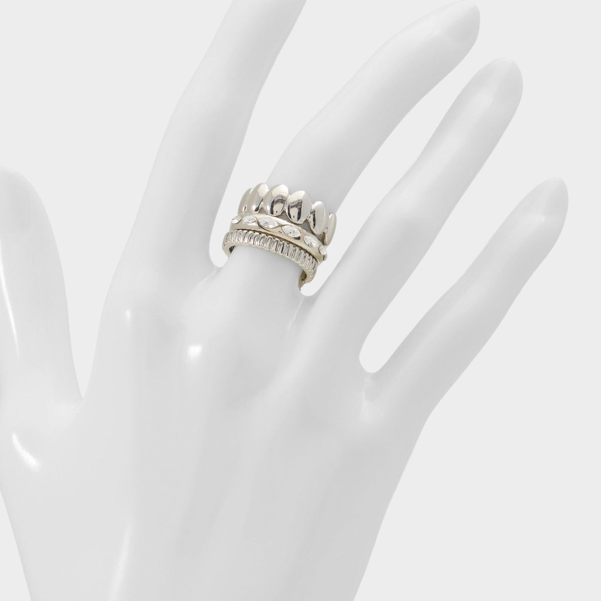 Bublle in Silver Clear Multi - Stackable rings | Aldo