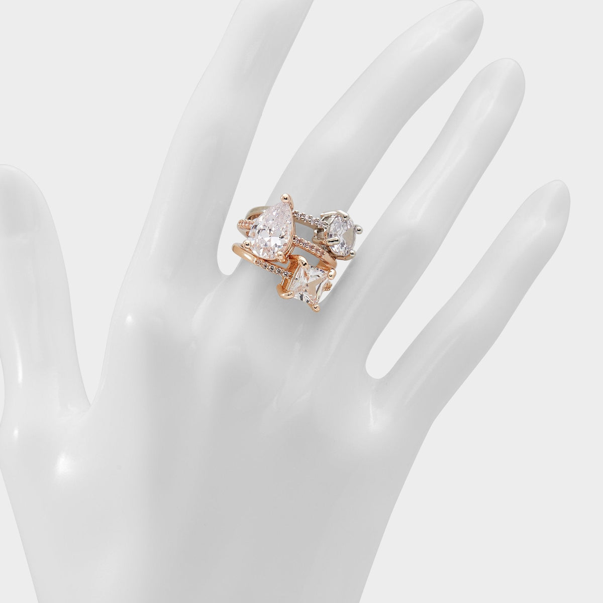 Alabridar Metallic Multi Women's Cubic Zirconia - Stackable rings | Aldo