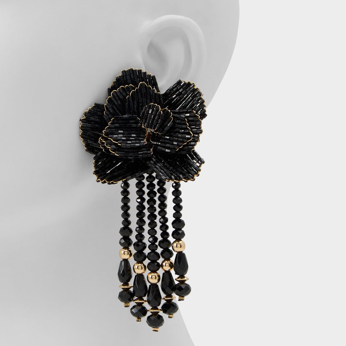 Petalia Black/Gold Multi Women's Earrings - Statement earrings | Aldo