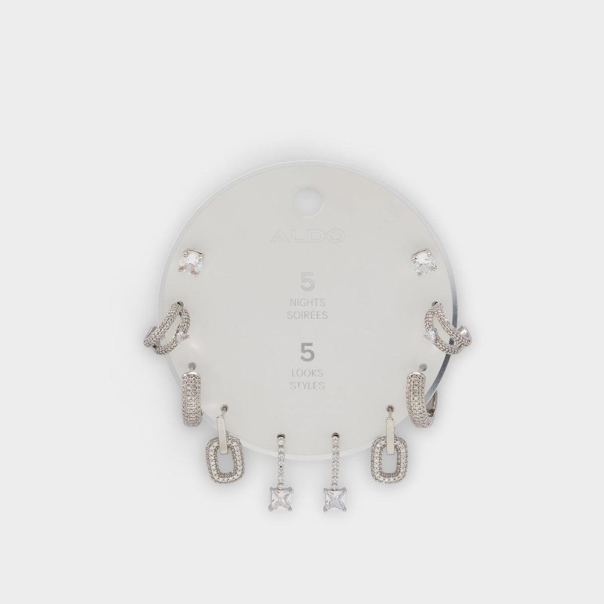 Fivelookss Silver/Clear Multi Women's Earrings - Earring set | Aldo
