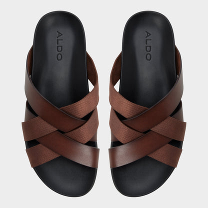 Florian in Dark Brown - Slide sandal | Aldo