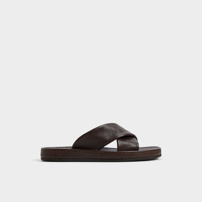 Steele Dark Brown Men's Sandals & Slides - Slide sandal | Aldo