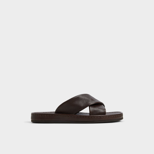 Steele Dark Brown Men's Sandals & Slides - Slide sandal | Aldo