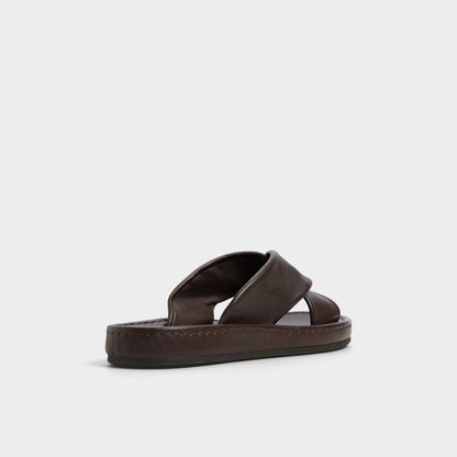 Steele Dark Brown Men's Sandals & Slides - Slide sandal | Aldo