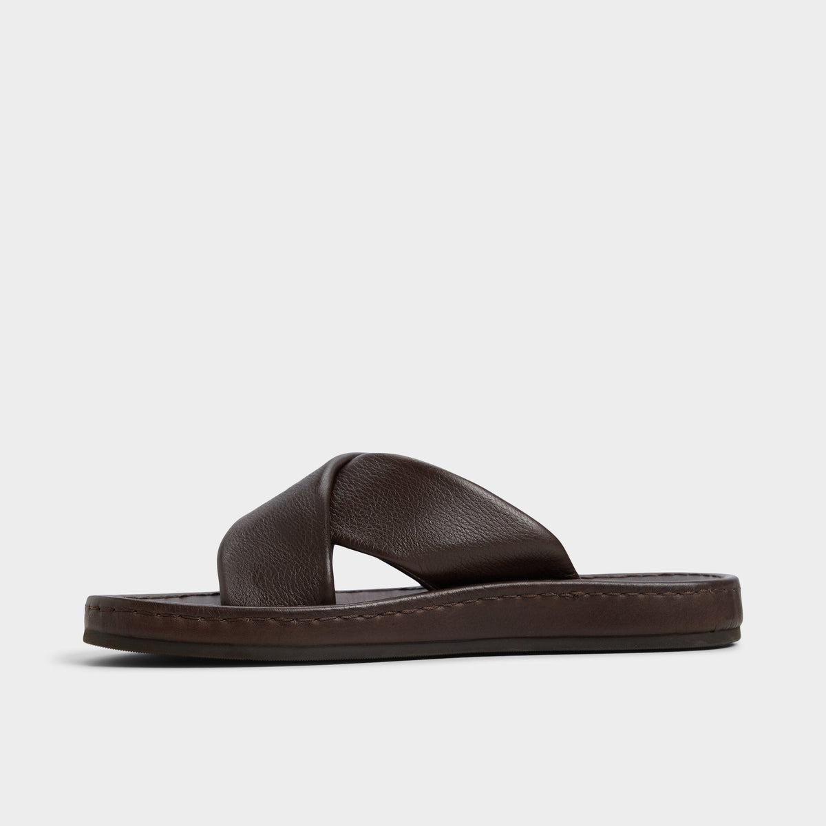 Steele Dark Brown Men's Sandals & Slides - Slide sandal | Aldo