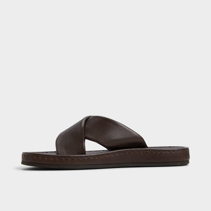 Steele Dark Brown Men's Sandals & Slides - Slide sandal | Aldo