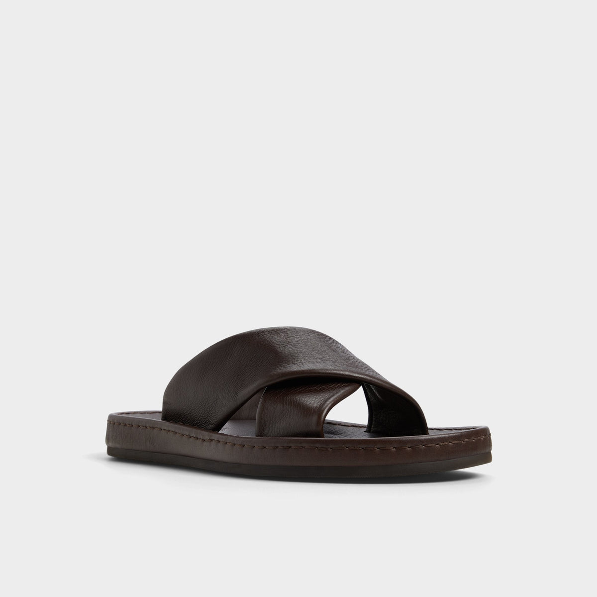 Steele Dark Brown Men's Sandals & Slides - Slide sandal | Aldo