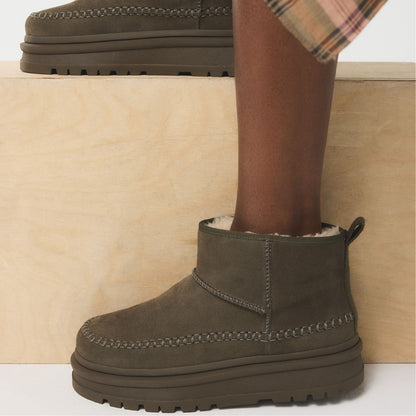 Milanie in Dark Green - Ankle boot, Lug sole | Aldo