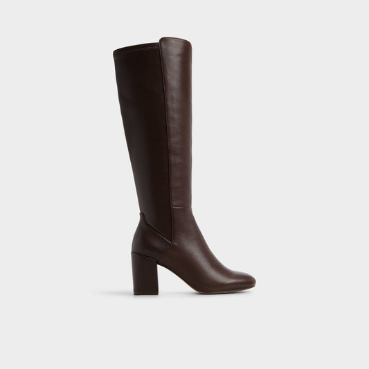 Satori Brown Overflow Women's Tall Boots - Knee-high boot, Block heel | Aldo