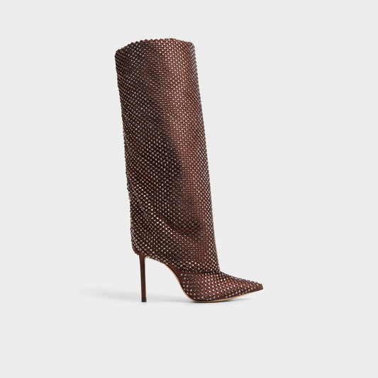 Livydalia in Dark Brown - Knee-high boot, Stiletto heel | Aldo