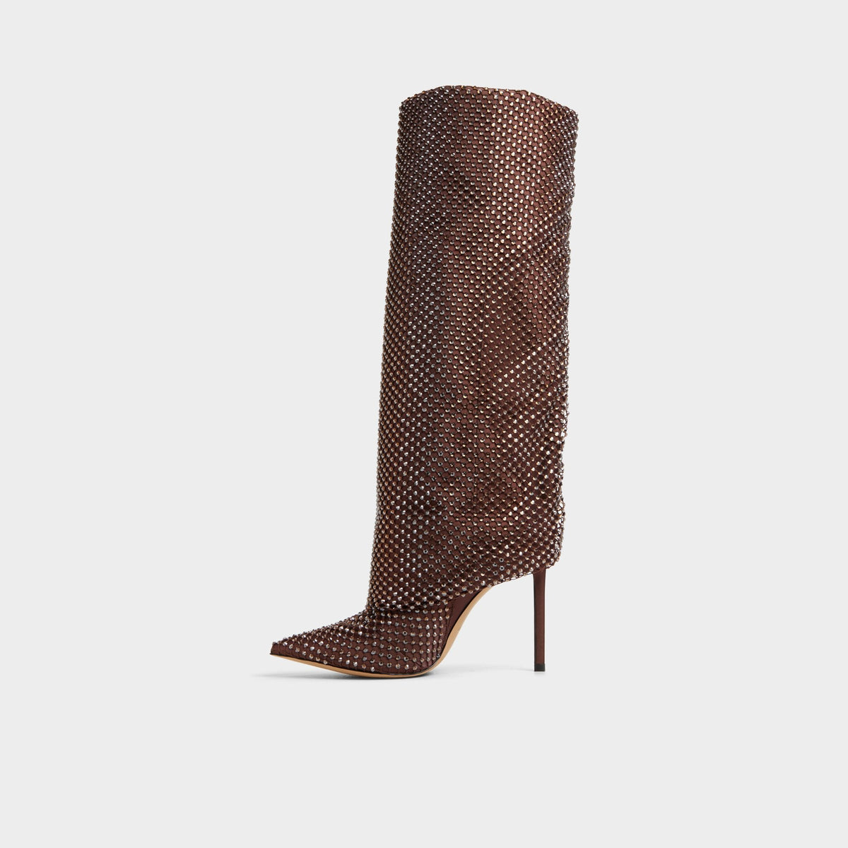 Livydalia in Dark Brown - Knee-high boot, Stiletto heel | Aldo