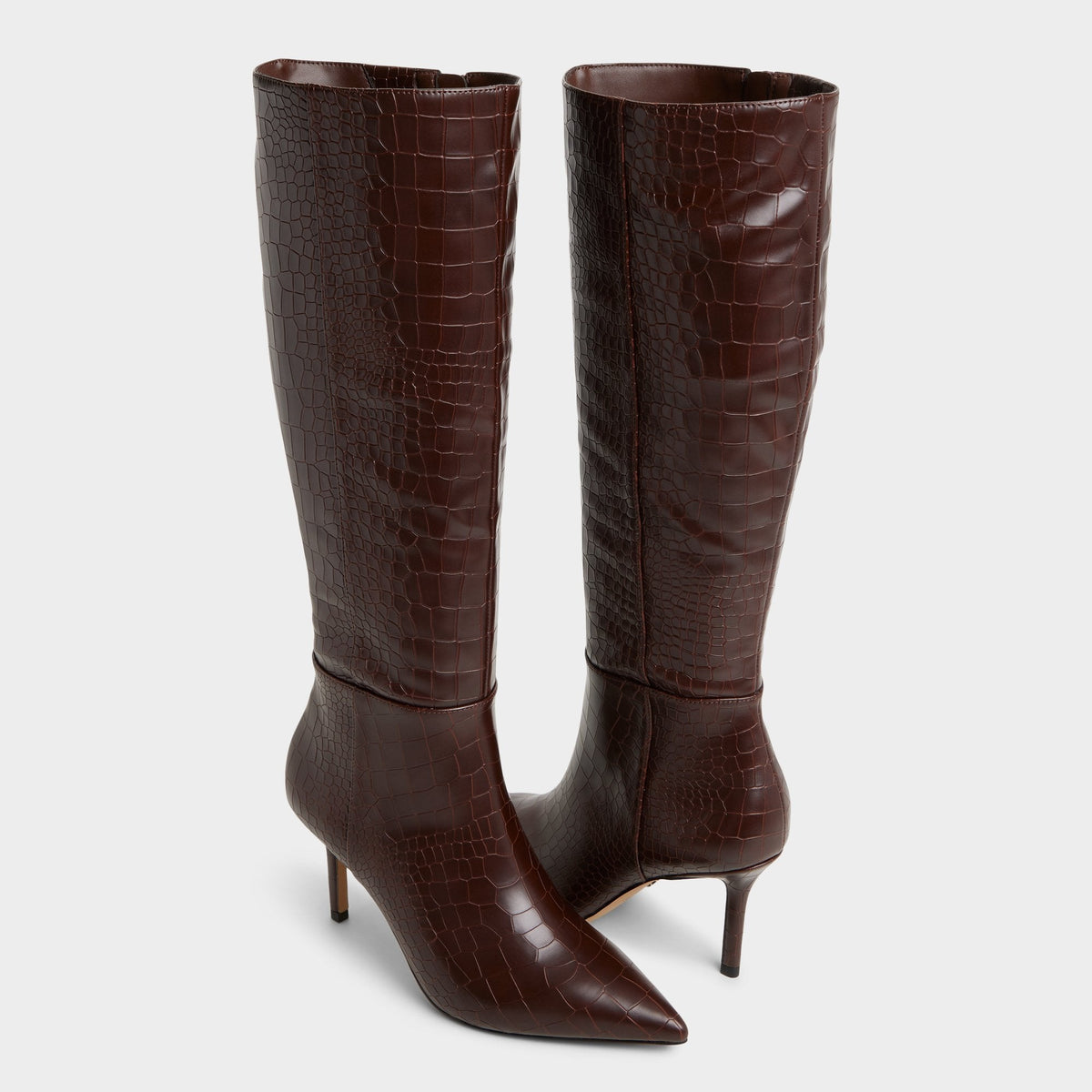 Saphiria Dark Brown Women's Tall Boots - Knee-high boot, Stiletto heel | Aldo