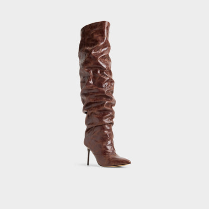 Daroba in Dark Brown - Over-the-knee boot, Stiletto heel | Aldo