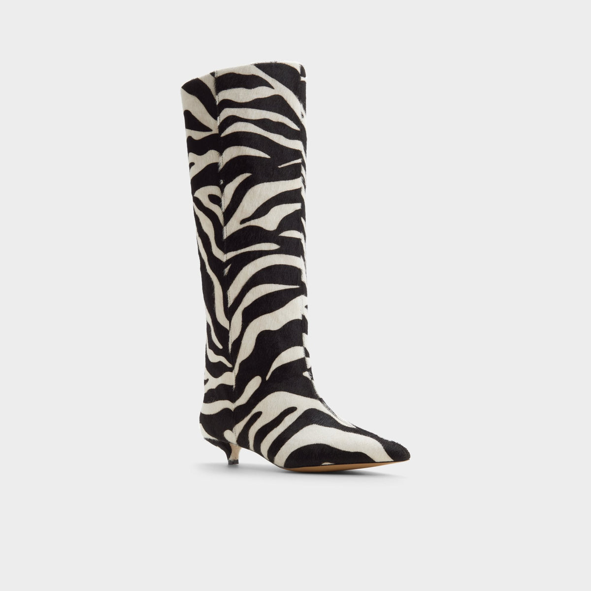 Gabelia in White Black - Knee-high boot, Kitten heel | Aldo