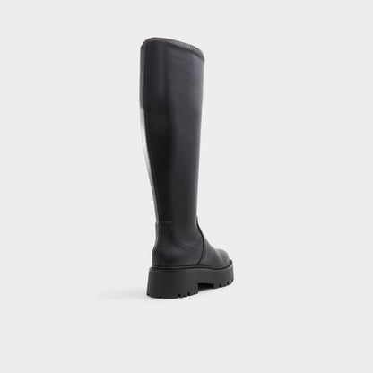 Carelden Black Women's Tall Boots - Knee-high boot, Lug sole | Aldo
