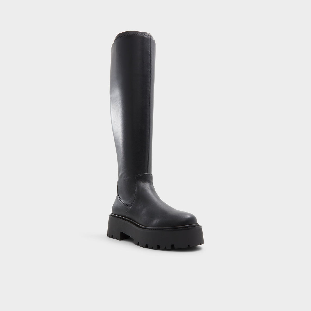 Carelden Black Women's Tall Boots - Knee-high boot, Lug sole | Aldo