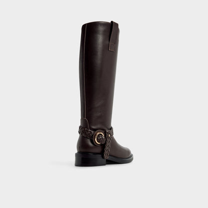 Philippa in Dark Brown - Riding boot, Block heel | Aldo