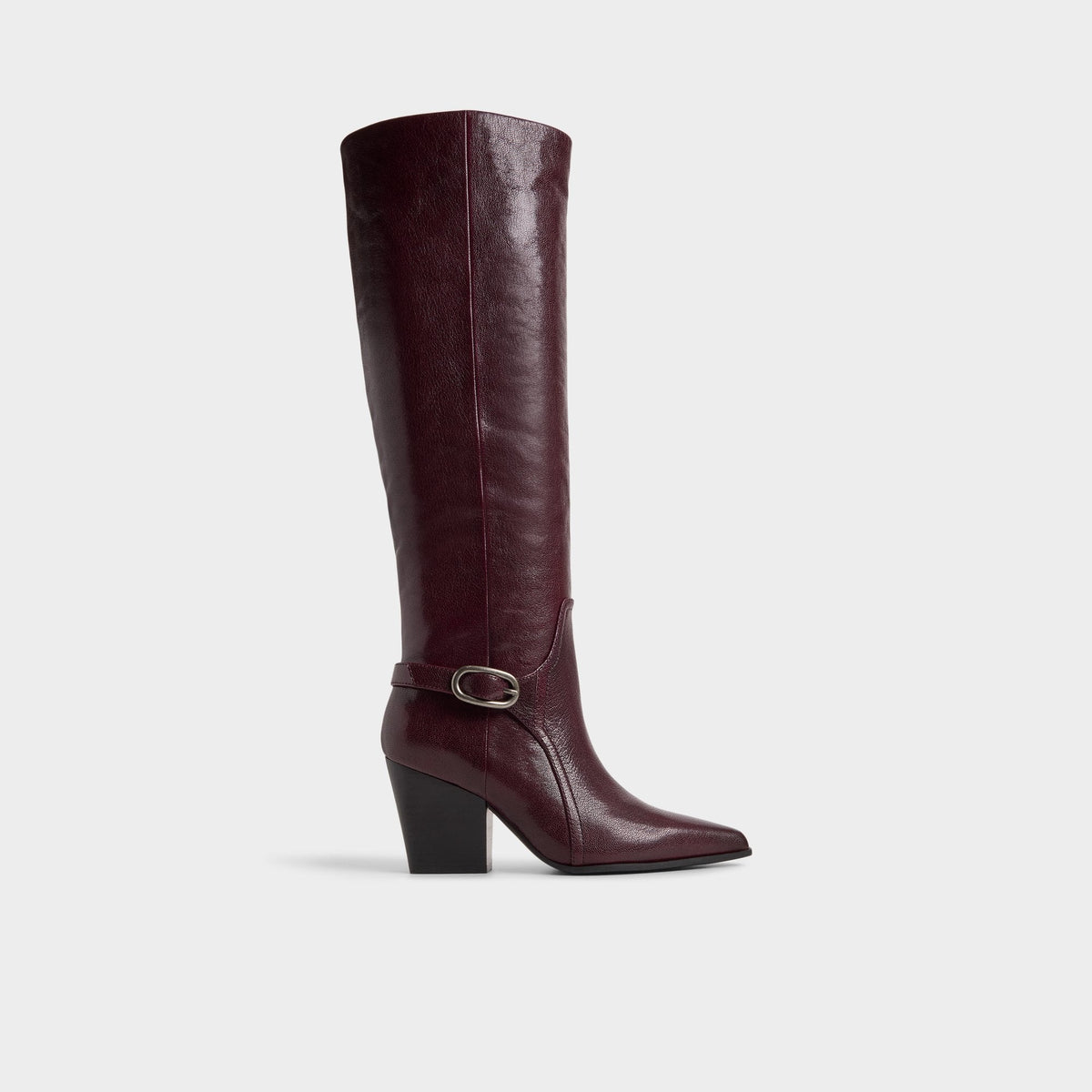 Saddle in Bordo - Knee-high boot, Block heel | Aldo