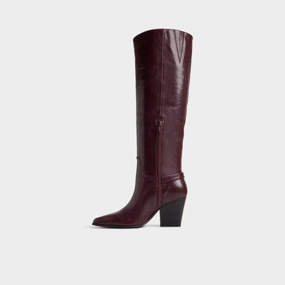 Saddle in Bordo - Knee-high boot, Block heel | Aldo