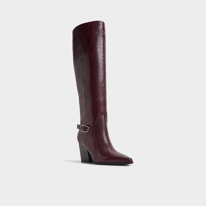 Saddle in Bordo - Knee-high boot, Block heel | Aldo