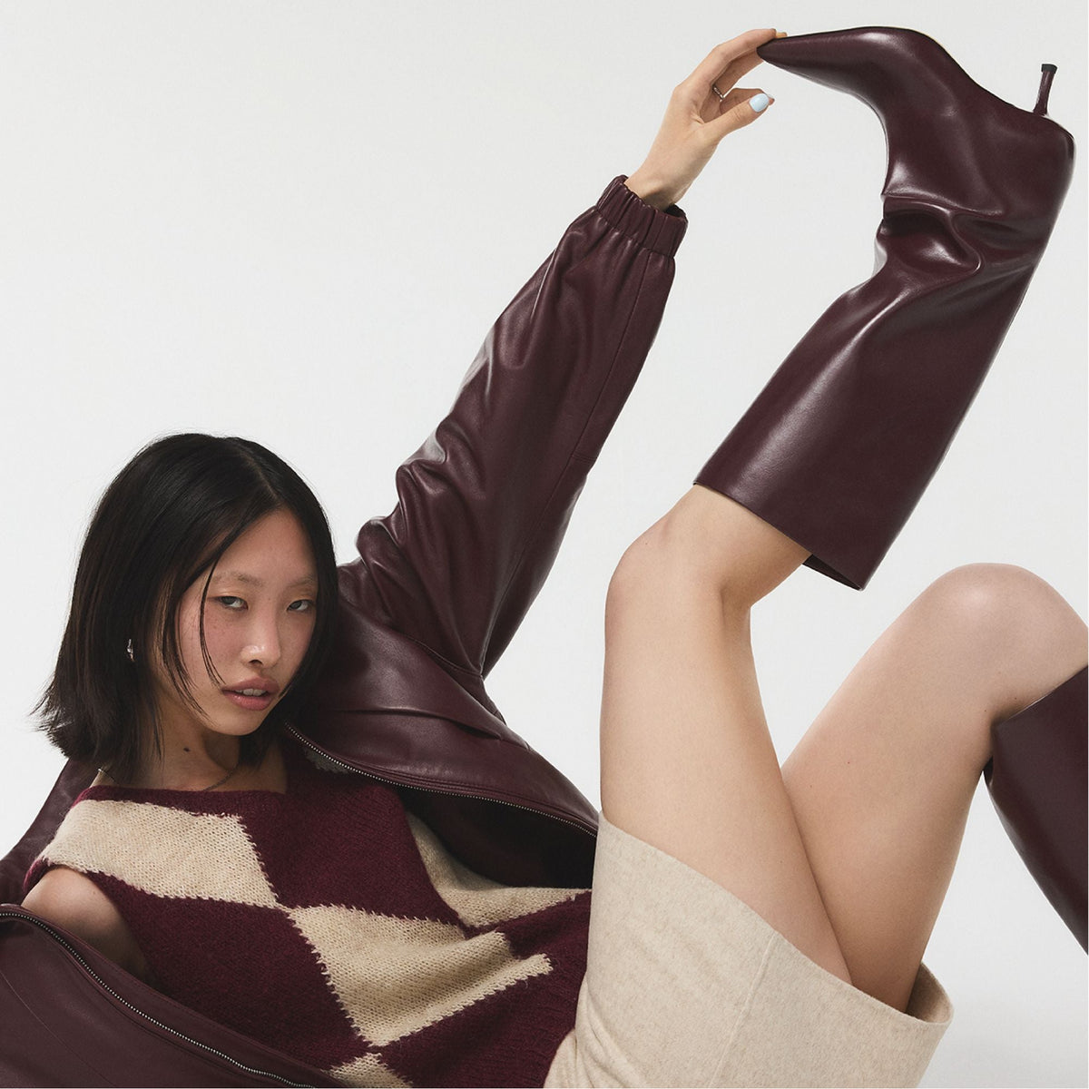 Selora in Burgundy - Knee-high boot, Stiletto heel | Aldo