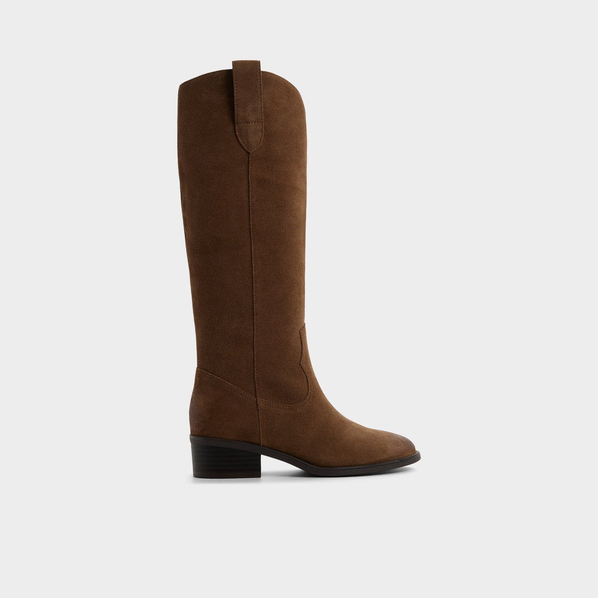 Kaydia in Dark Brown - Knee-high western boot, Block heel | Aldo