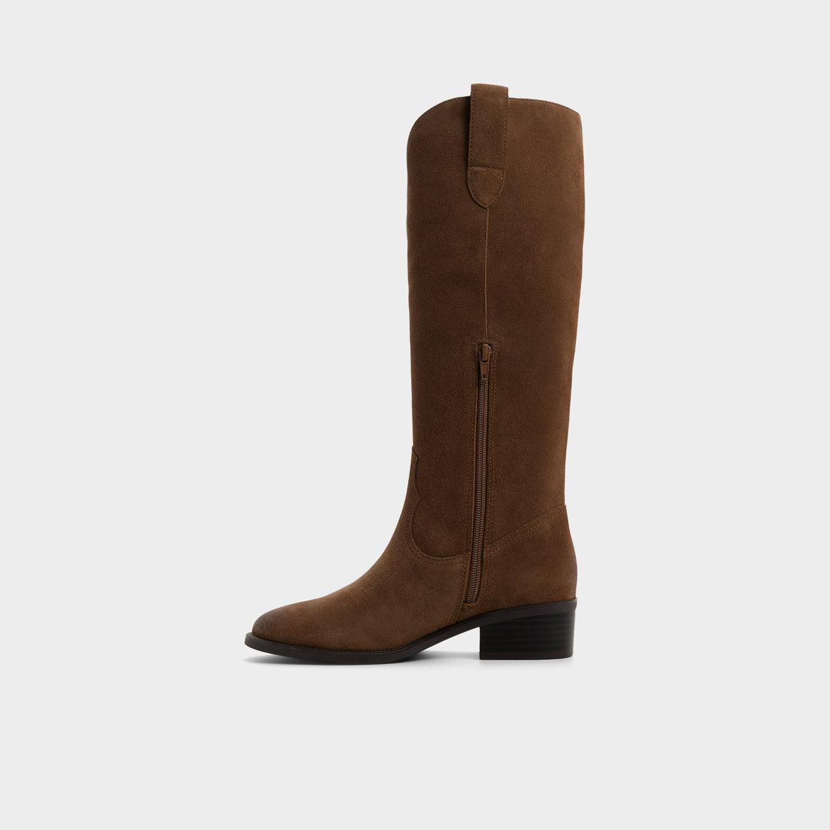 Kaydia in Dark Brown - Knee-high western boot, Block heel | Aldo