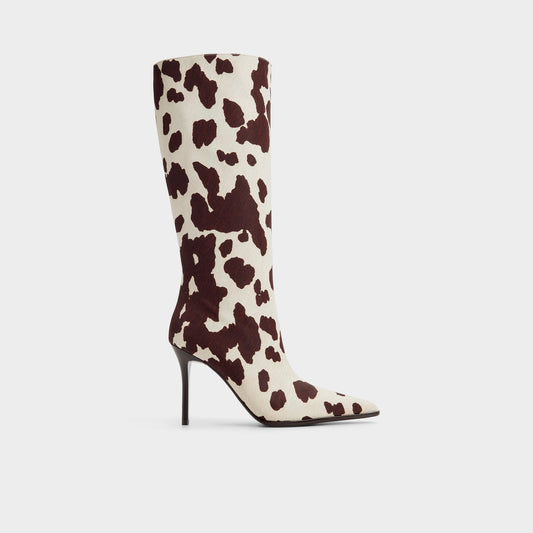 Re in Emma Open Brown - Knee-high boot, Stiletto heel | Aldo