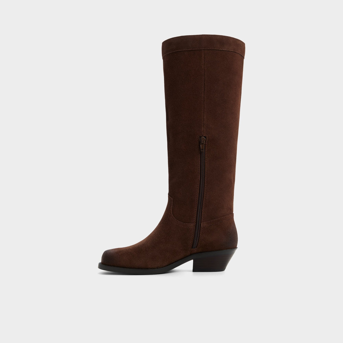 Emberlyn in Dark Brown 14163446 - Knee-high western boot, Cup sole | Aldo