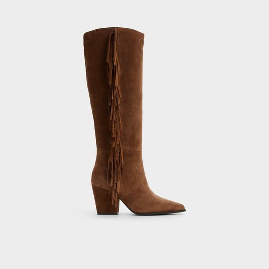 Kaelya in Dark Brown - Knee-high boot, Block heel | Aldo