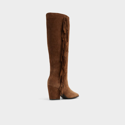 Kaelya in Dark Brown - Knee-high boot, Block heel | Aldo
