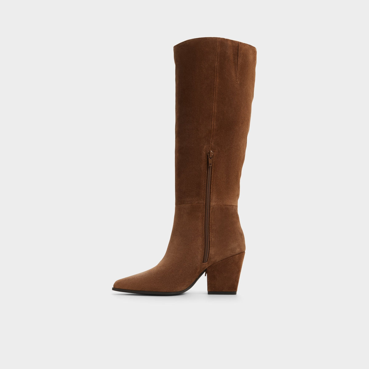 Kaelya in Dark Brown - Knee-high boot, Block heel | Aldo